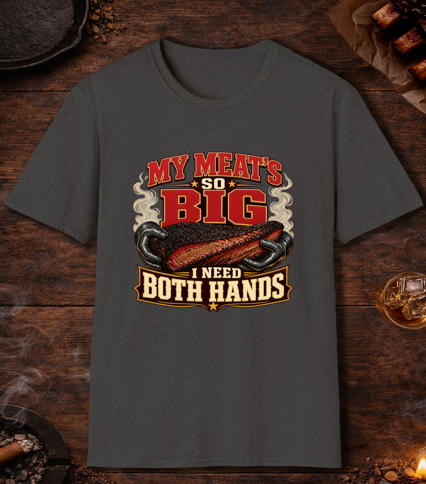 Meats So Big T-Shirt - Dark Heather