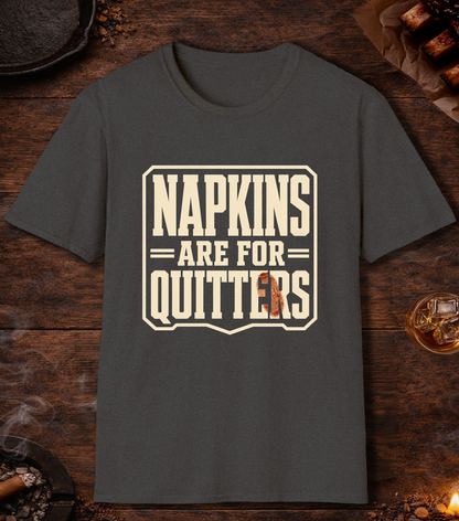 Napkins for Quitters T-Shirt - Dark Heather
