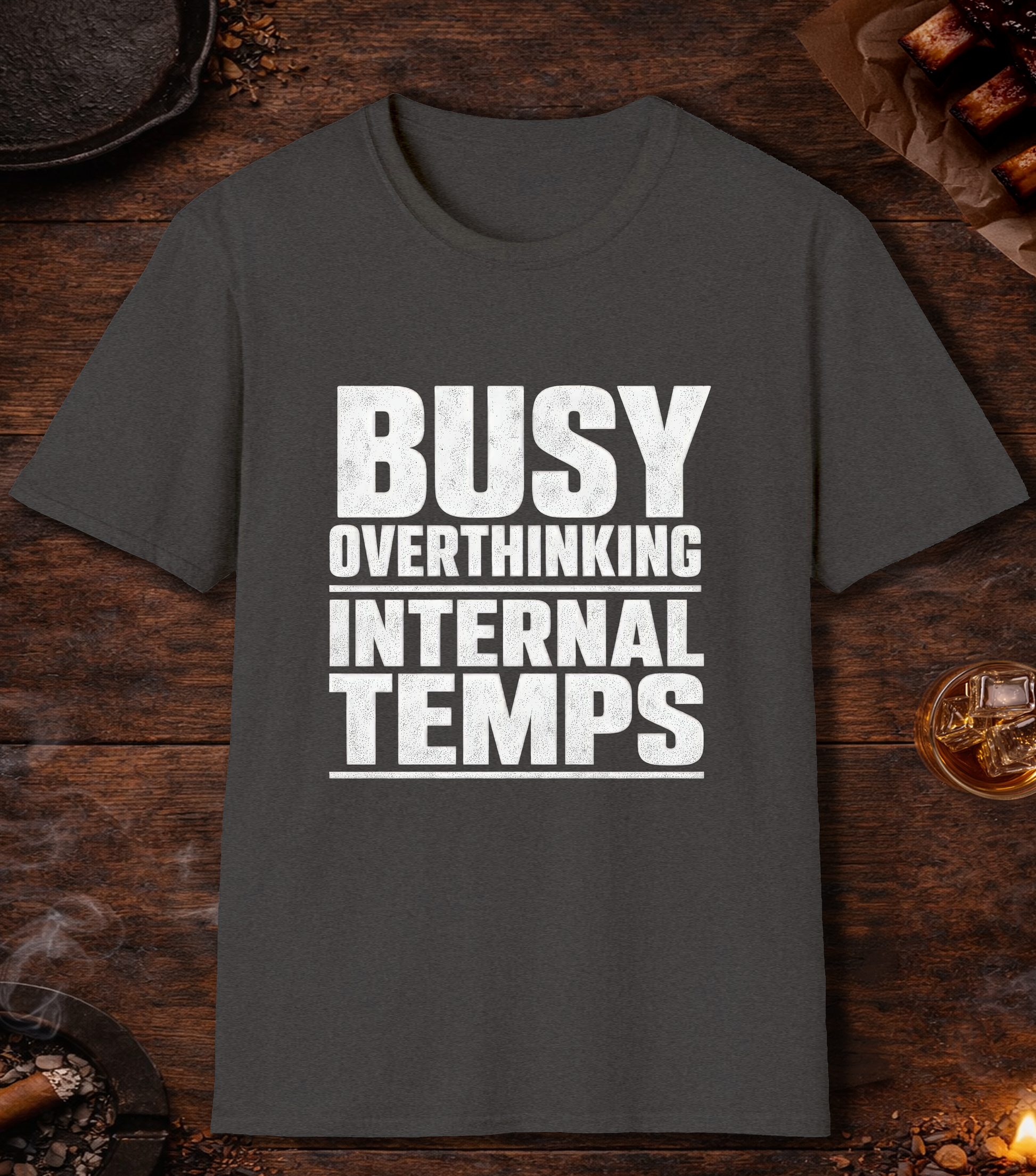 Busy Overthinking T-Shirt - Dark Heather