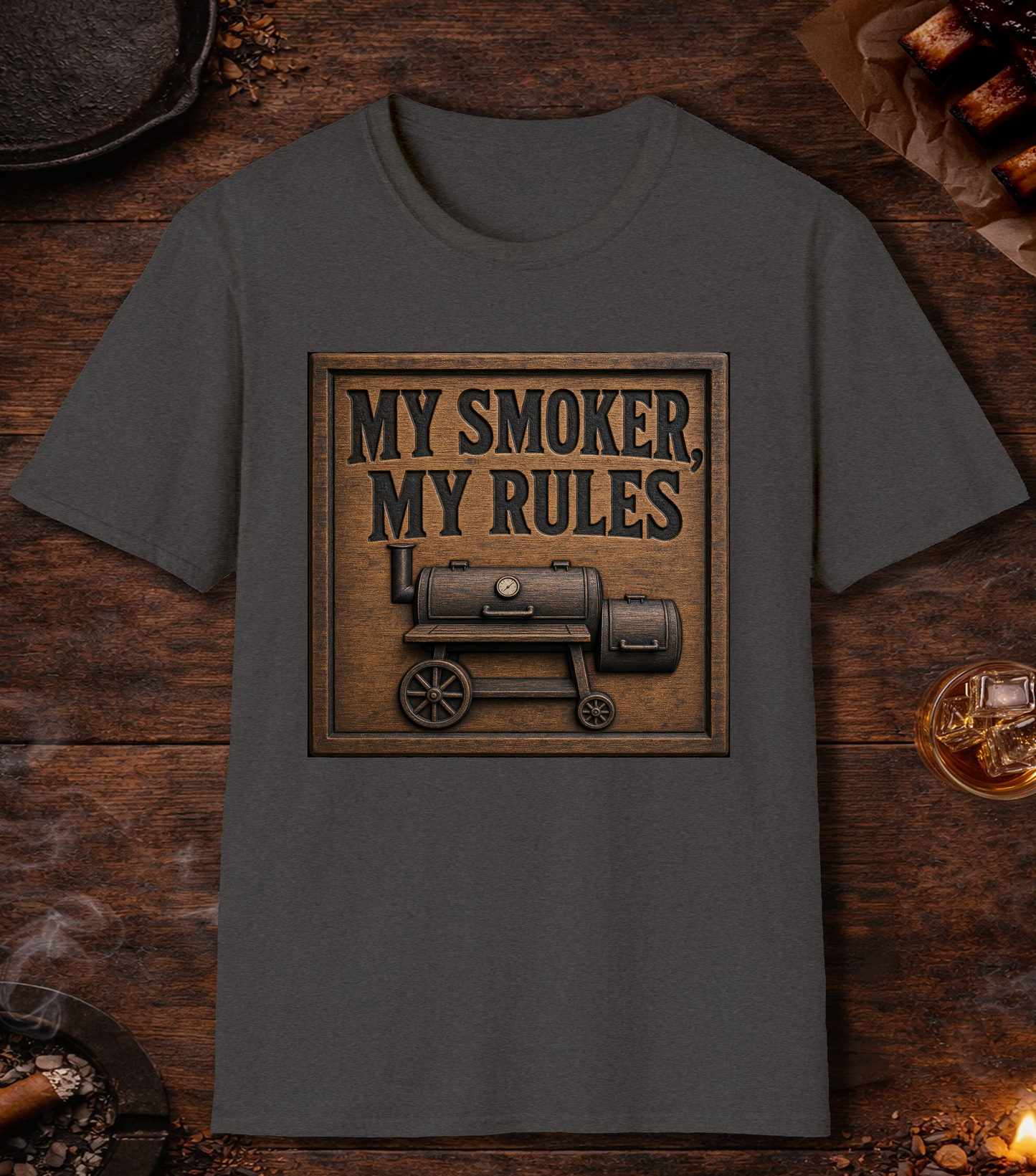 My Smoker My Rules T-Shirt - Dark Heather