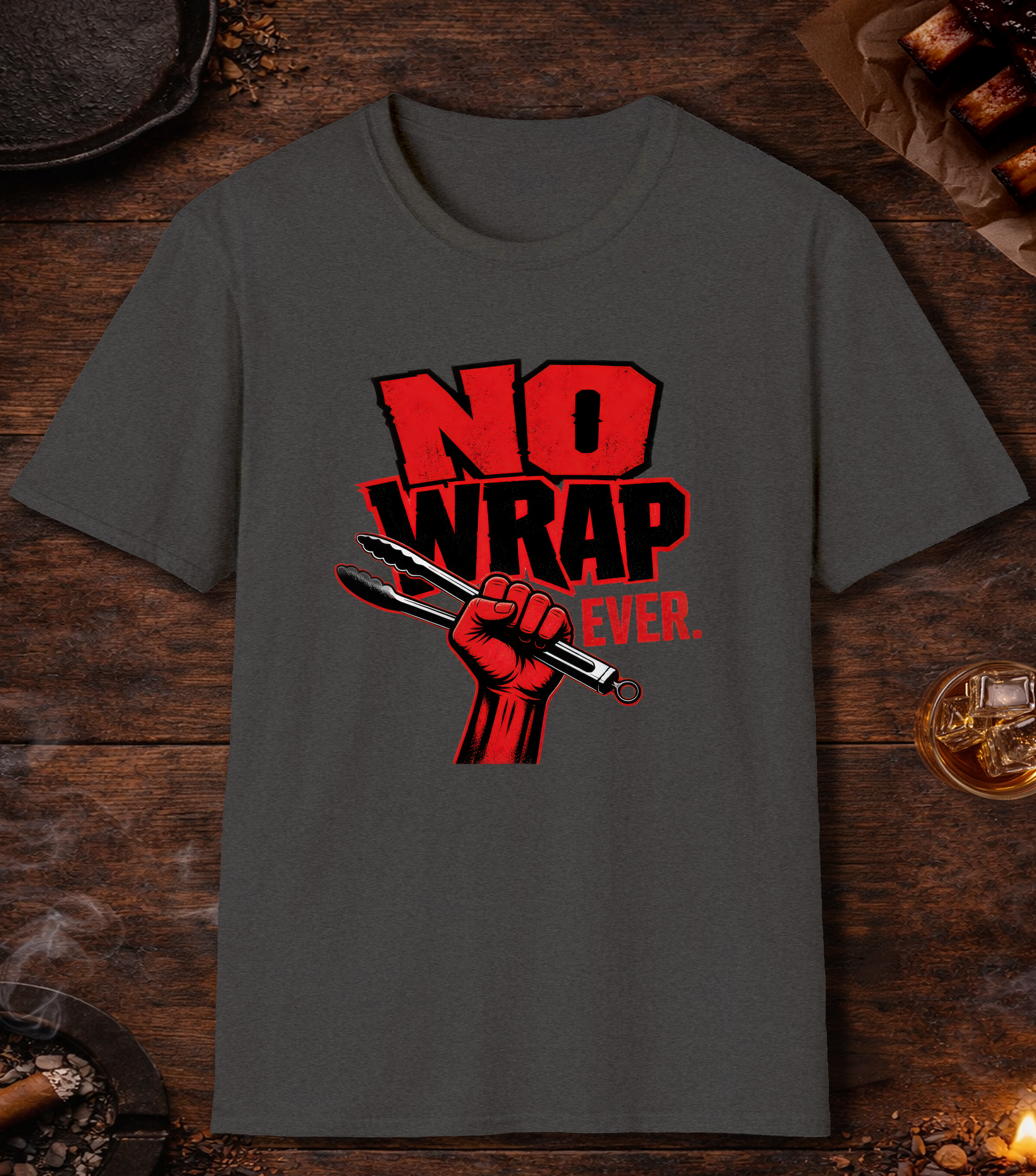 No Wrap Ever T-Shirt - Dark Heather