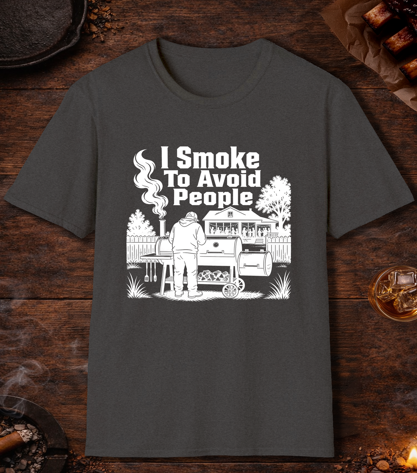 I Smoke To Avoid People - Dark Heather