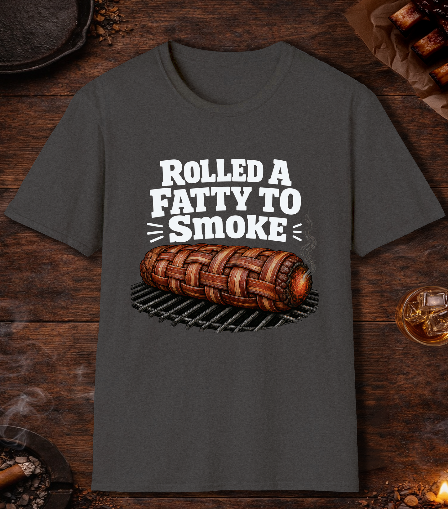 Rolled A Fatty To Smoke - Dark Heather