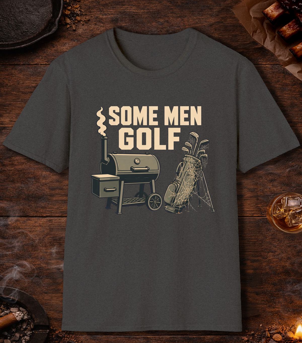 Some Men Golf - Dark Heather