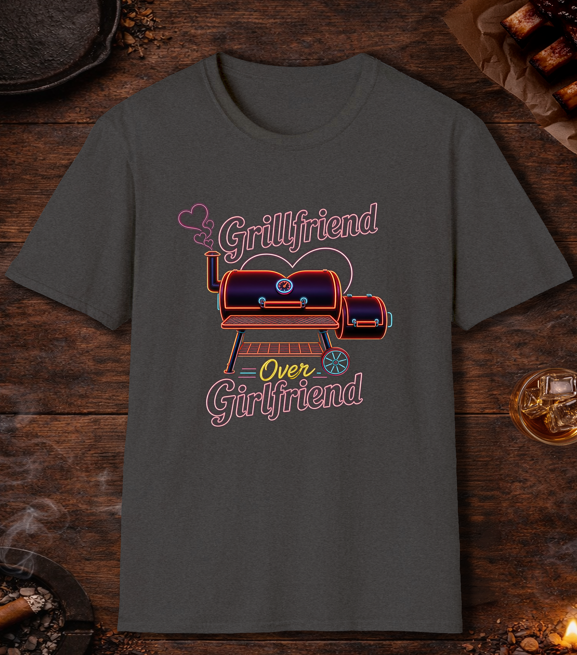 Grillfriend Over Girlfriend - Dark Heather
