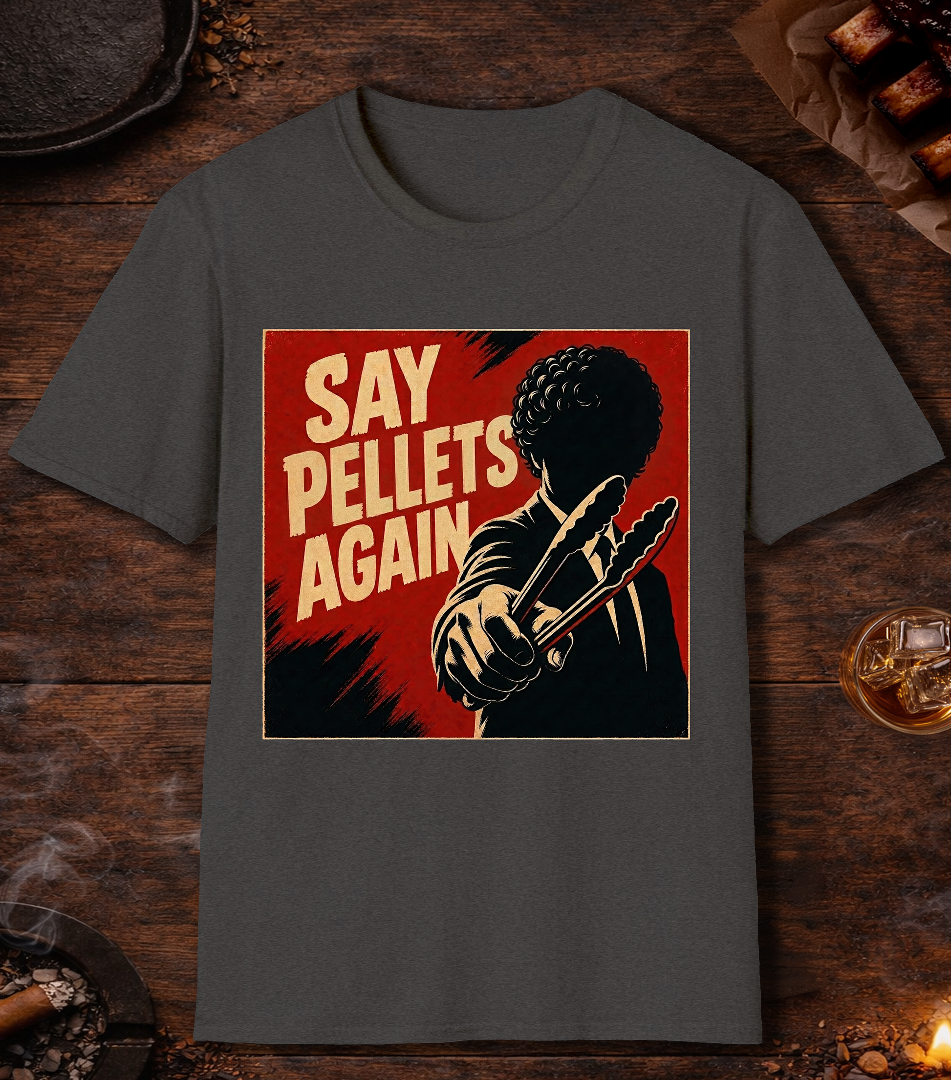 Say Pellets Again T-Shirt - Dark Heather