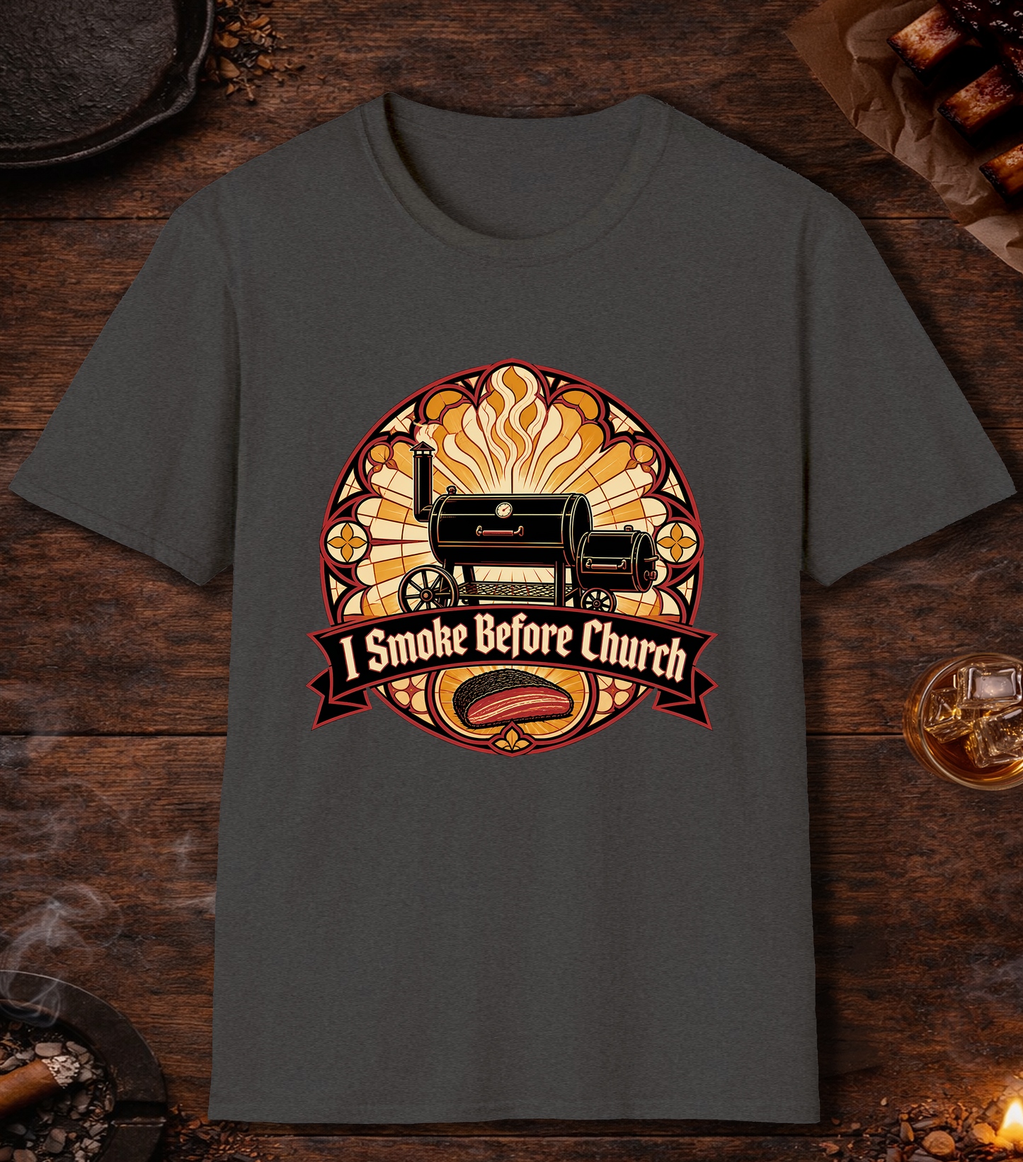 I Smoke Before Church - Dark Heather