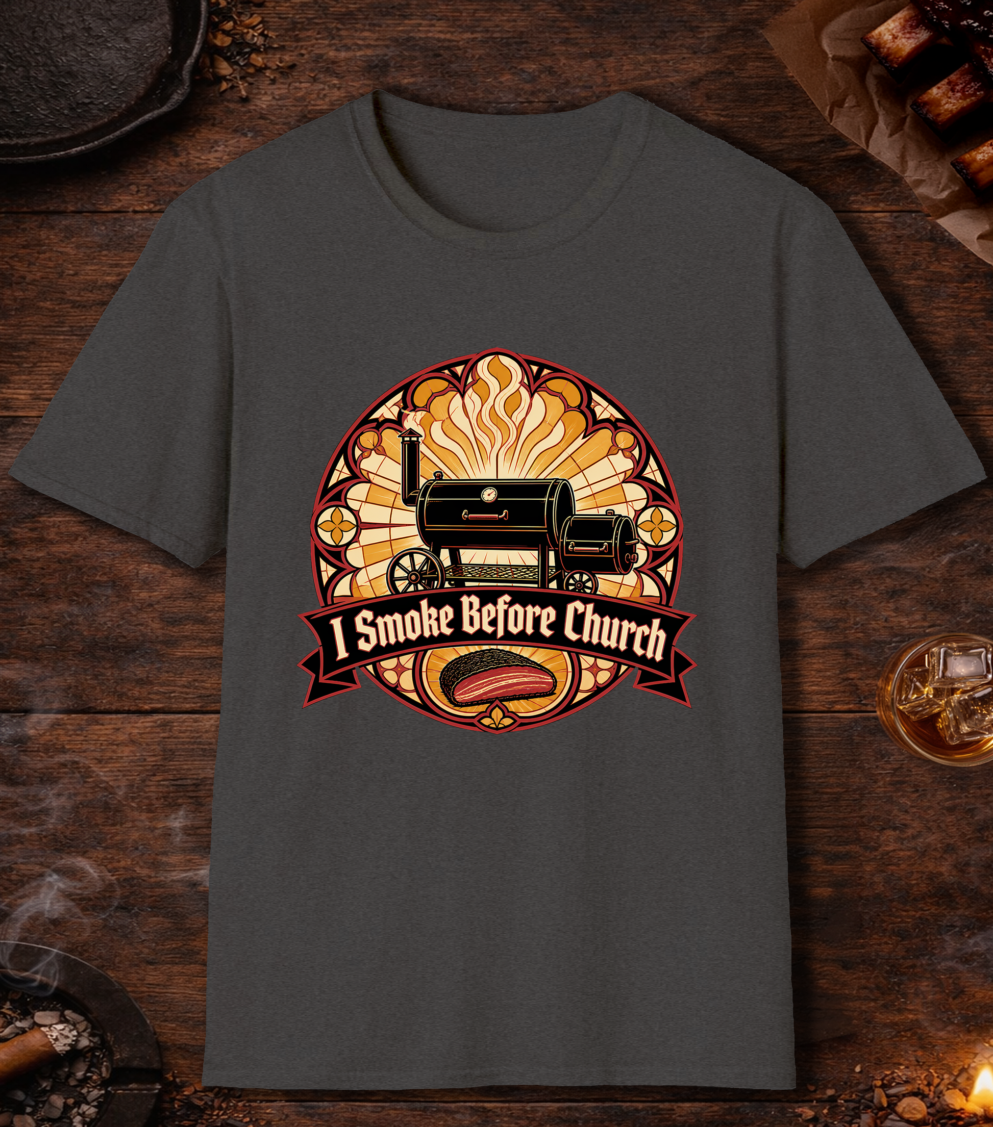 I Smoke Before Church - Dark Heather