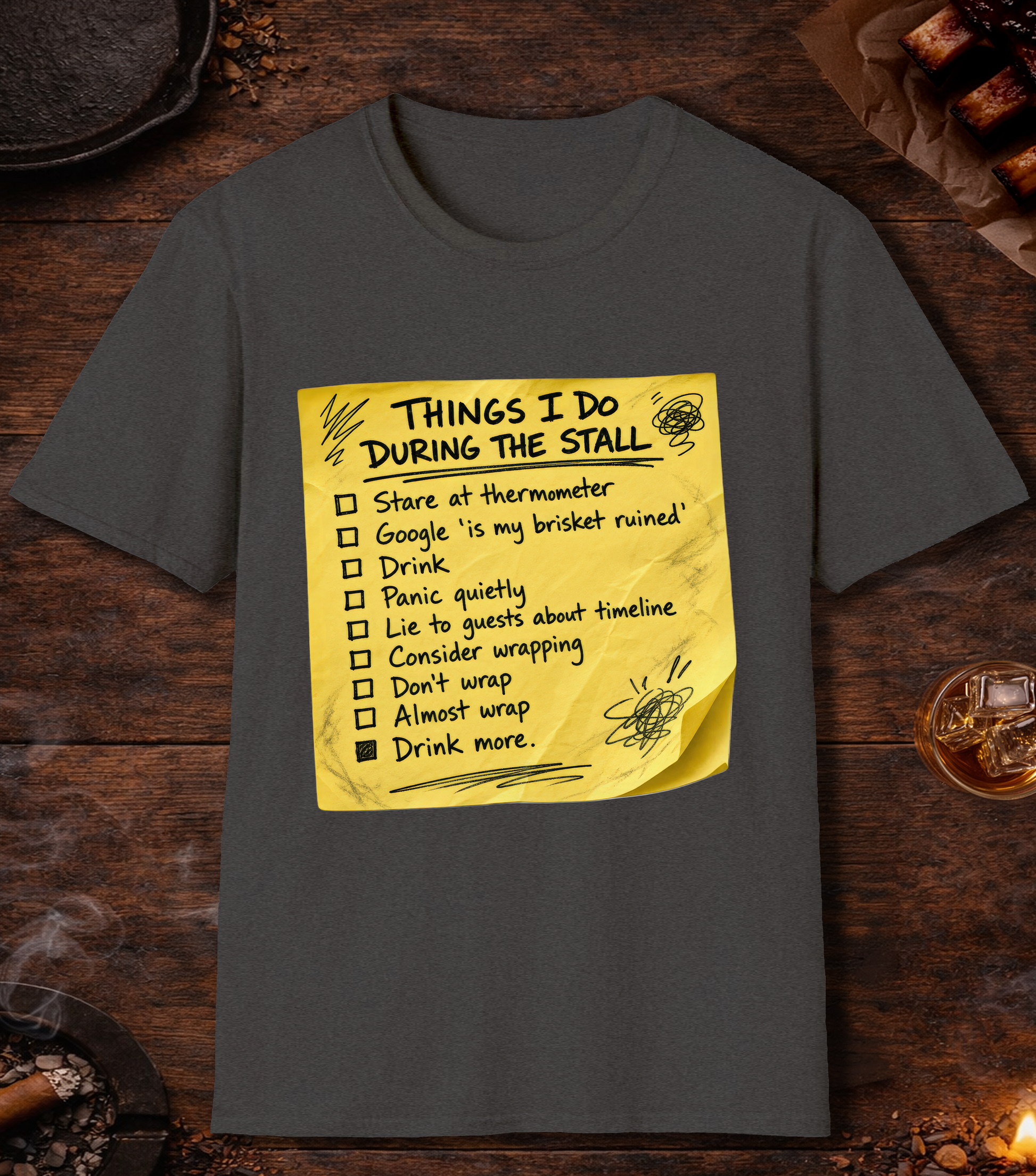 Things I Do During Stall T-Shirt - Dark Heather