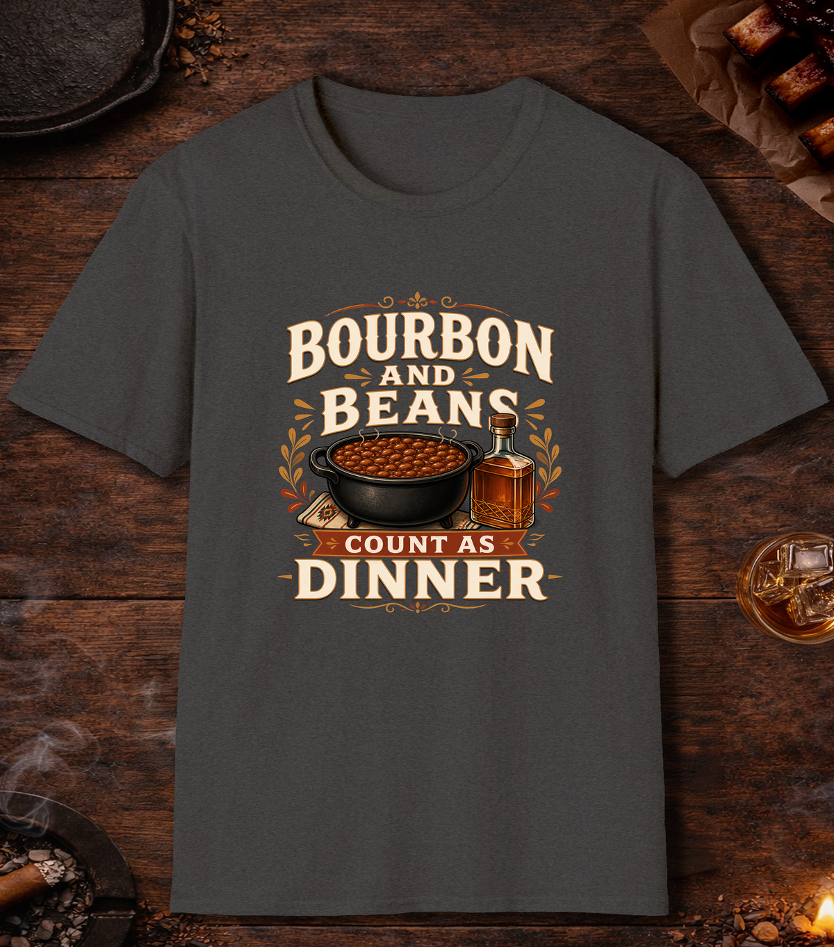 Bourbon and Beans - Dark Heather