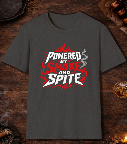 Powered By Smoke and Spite T-Shirt - Dark Heather