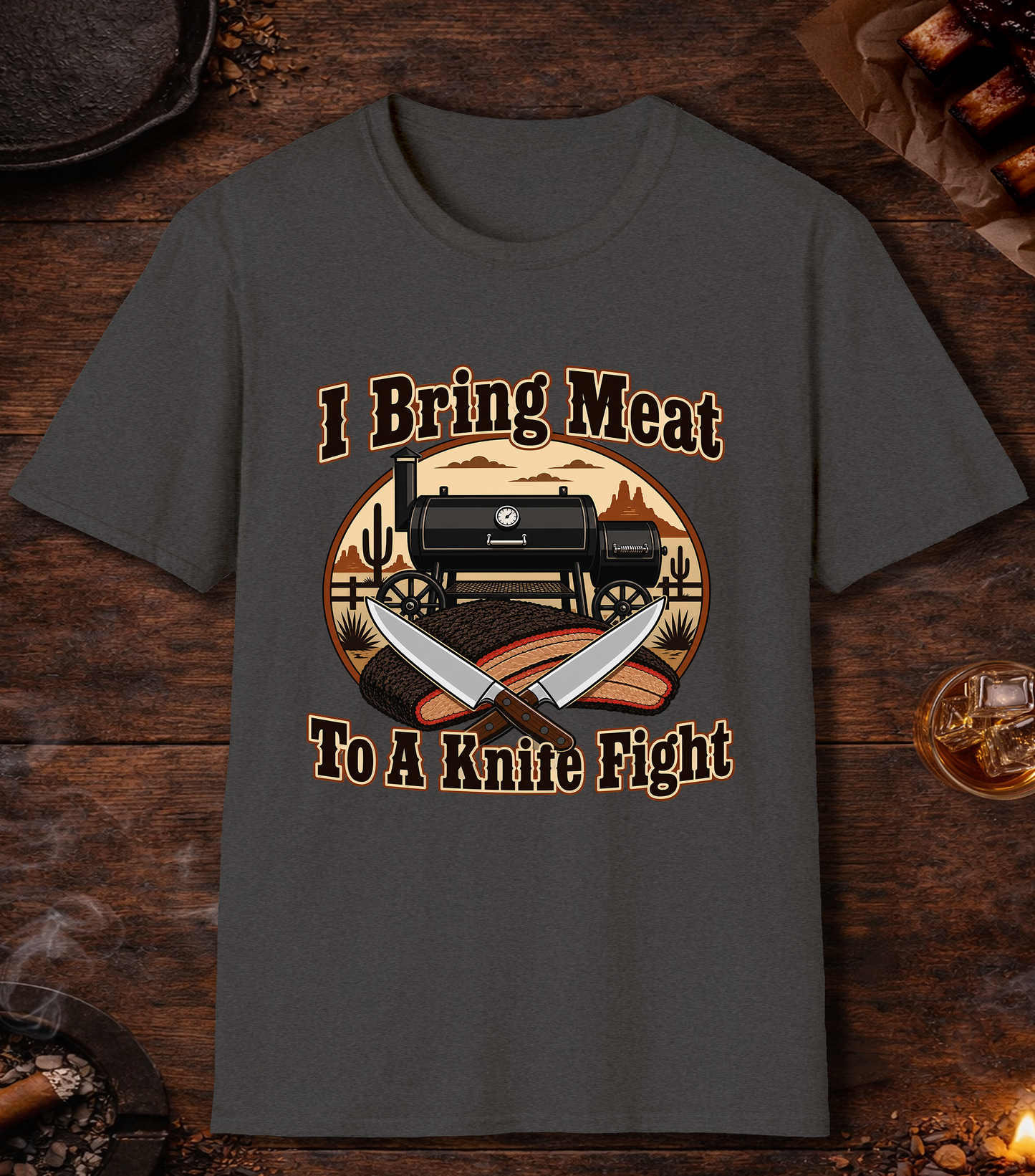 I Bring Meat To A Knife Fight - Dark Heather