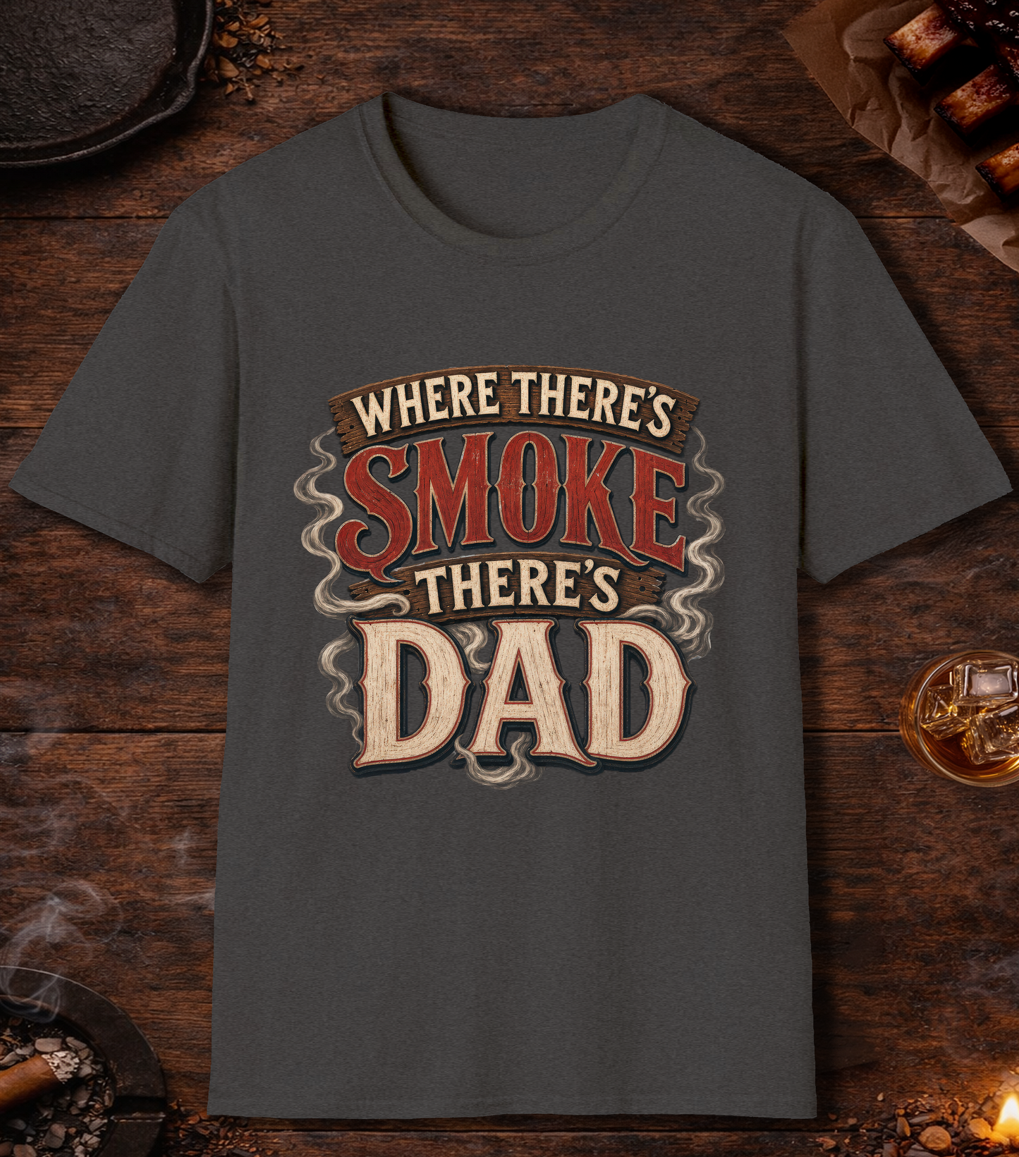Where There's Smoke T-Shirt - Dark Heather