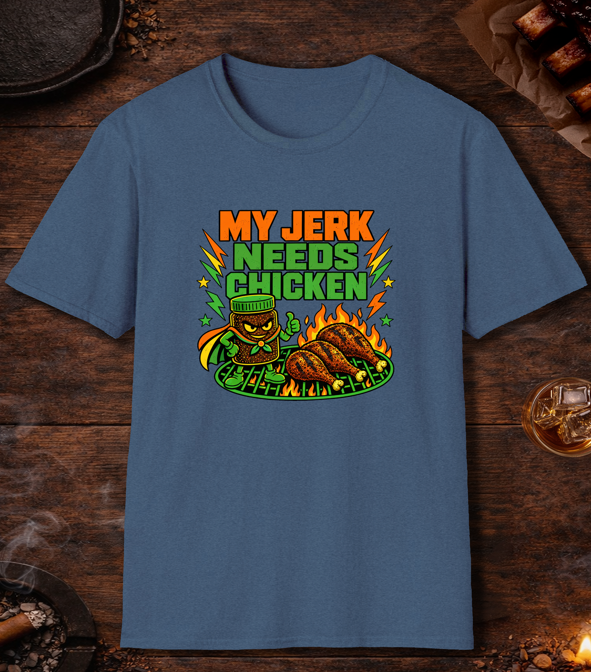Jerk Needs Chicken - Heather Indigo