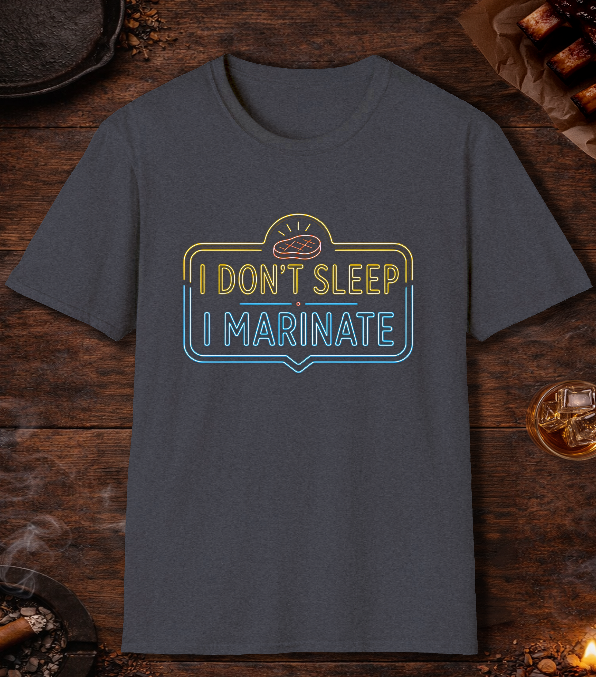 I Don't Sleep I Marinate T-Shirt - Heather Navy