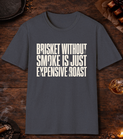 Brisket Without Smoke T-Shirt - Heather Navy