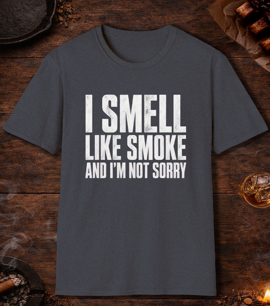 I Smell Like Smoke T-Shirt - Heather Navy