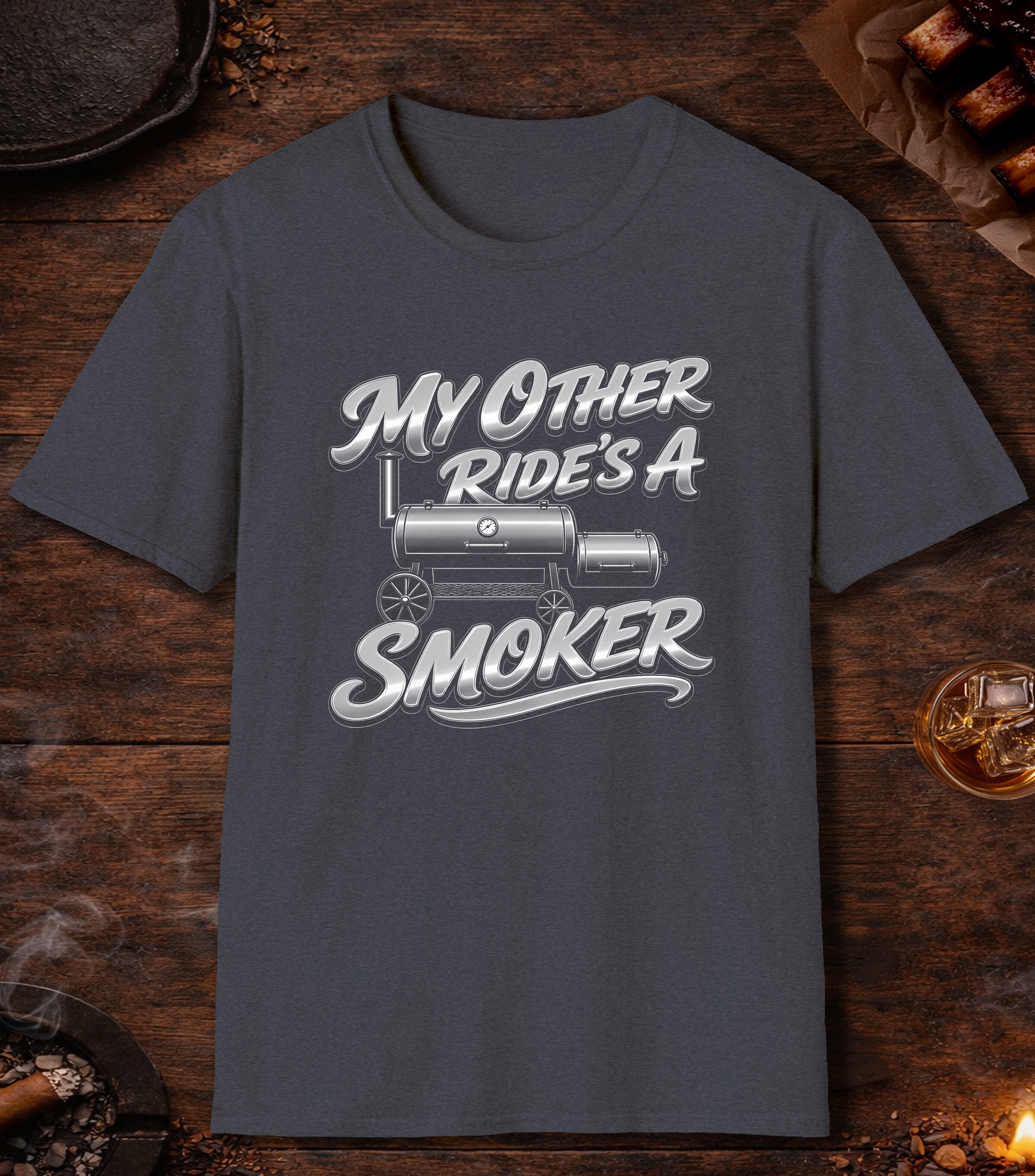 My Other Rides a Smoker T-Shirt - Heather Navy