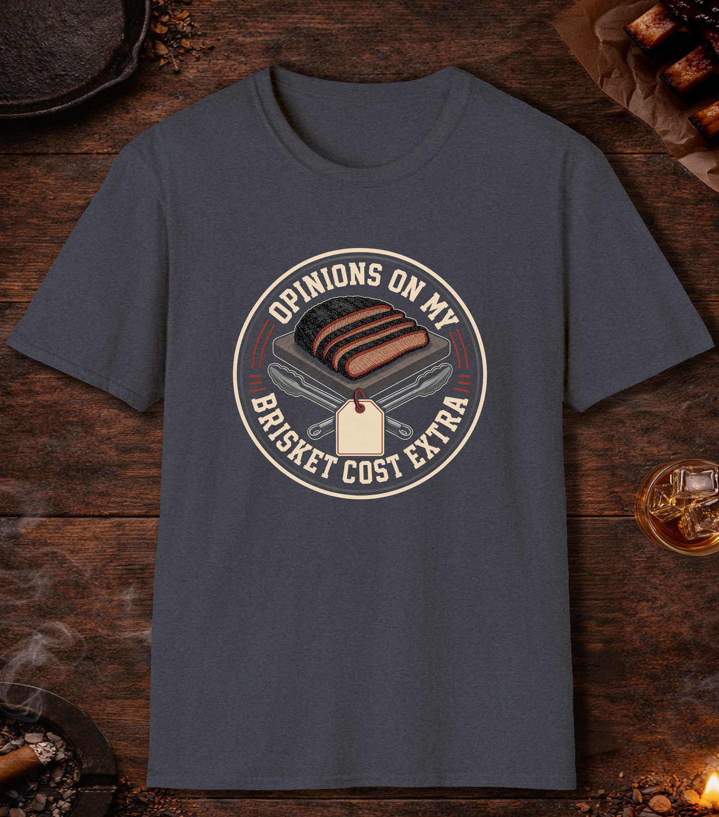 Opinions Cost Extra T-Shirt - Heather Navy