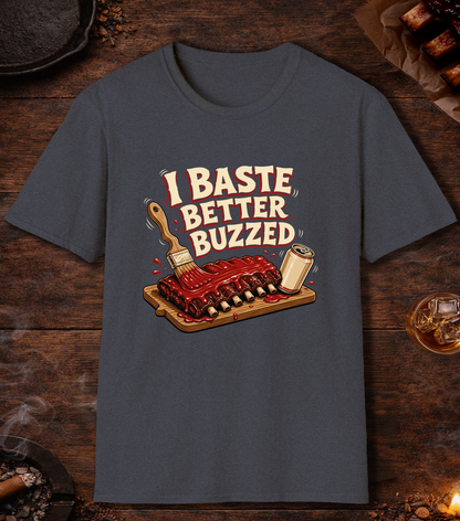I Baste Better Buzzed - Heather Navy