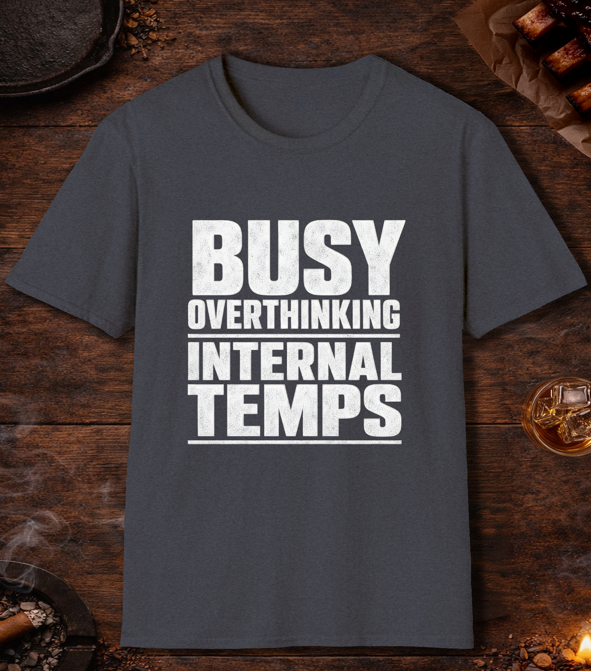 Busy Overthinking T-Shirt - Heather Navy