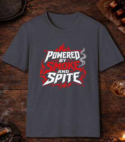Powered By Smoke and Spite T-Shirt - Heather Navy