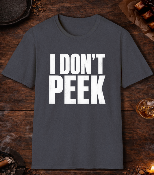 I Don't Peek T-Shirt - Heather Navy
