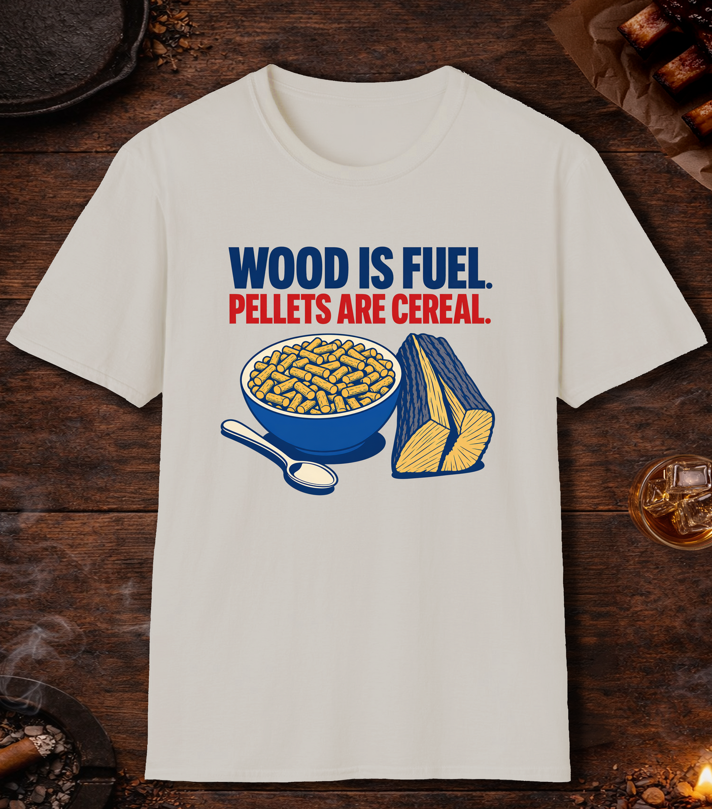 Pellets Are Cereal T-Shirt - Ice Grey