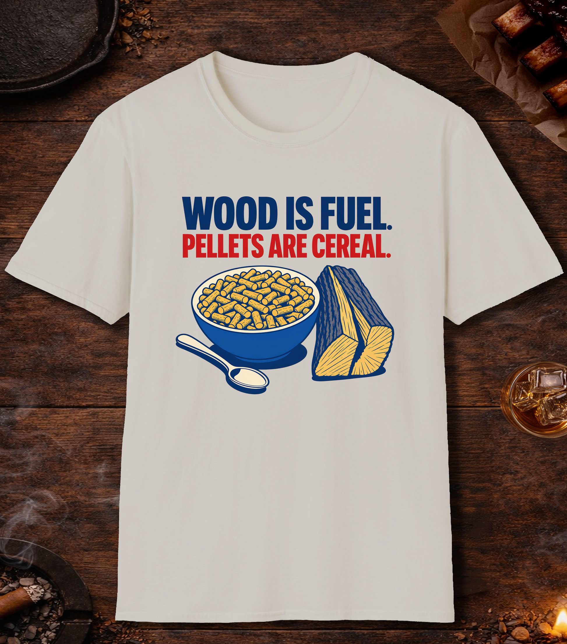 Pellets Are Cereal T-Shirt - Ice Grey