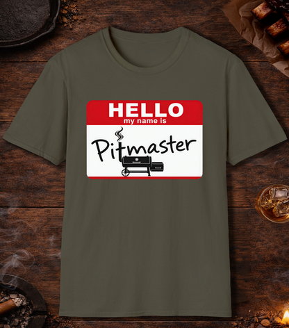 Hello My Name Is Pitmaster T-Shirt - Military Green