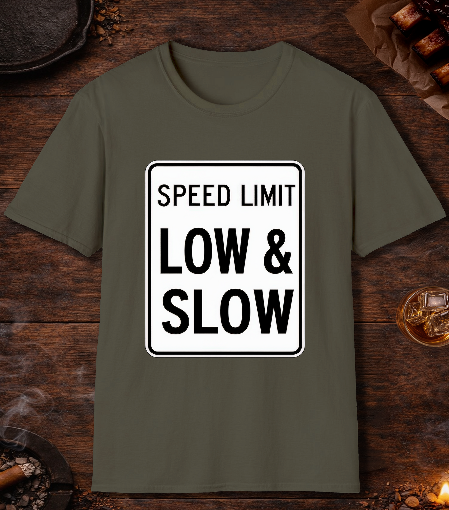 Speed Limit Low Slow T-Shirt - Military Green