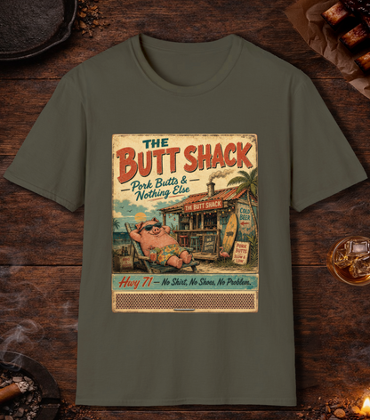 Butt Shack Matchbook T-Shirt - Military Green