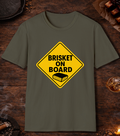 Brisket on Board T-Shirt - Military Green