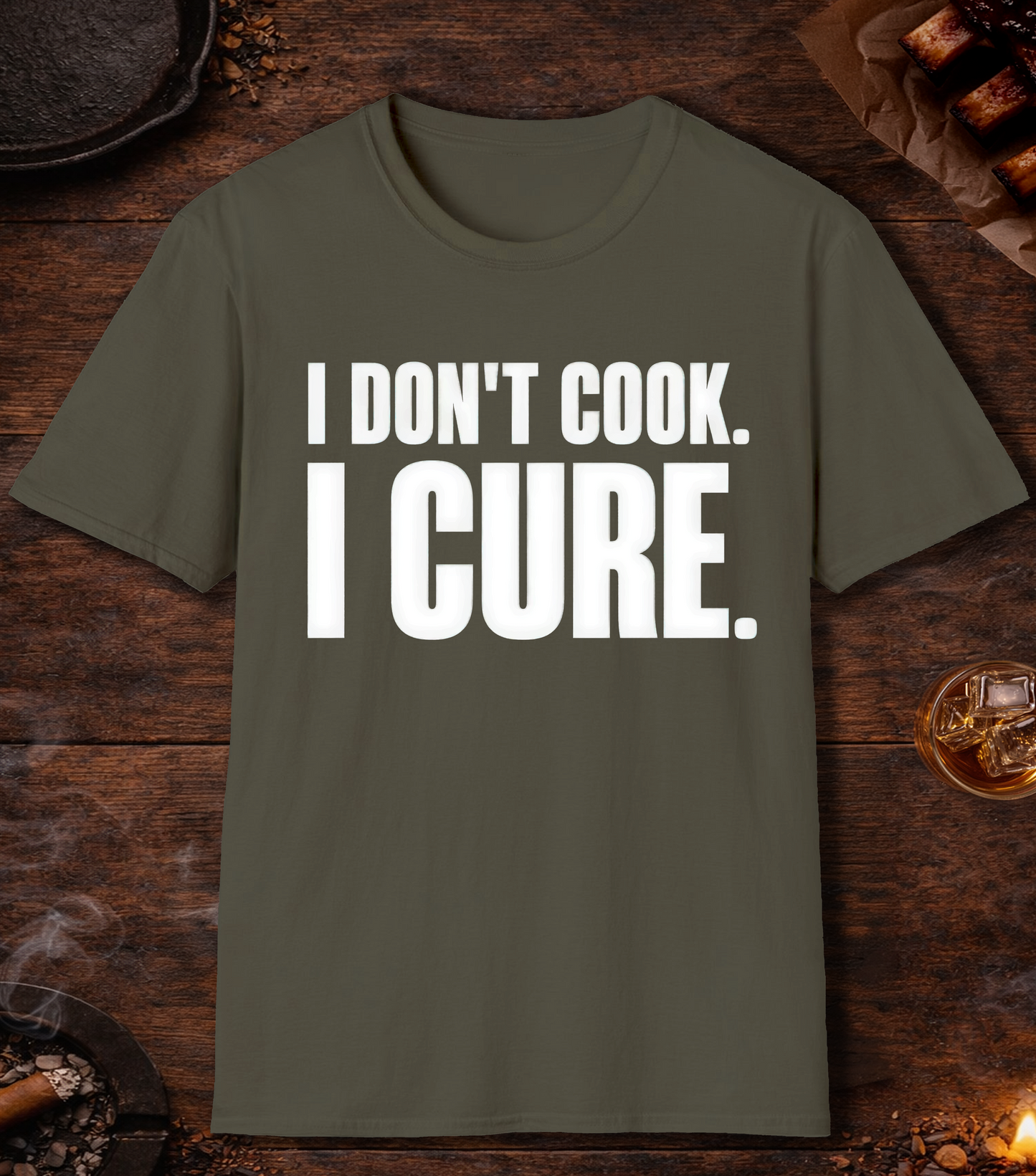 I Cure T-Shirt - Military Green