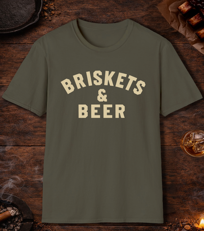 Briskets And Beer T-Shirt - Military Green