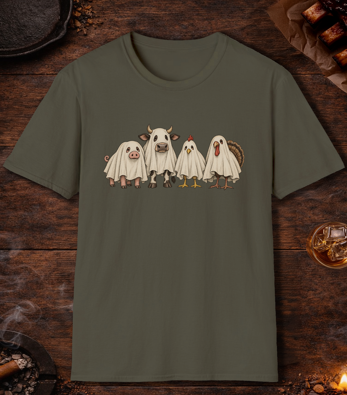 BBQ Ghosts - Military Green