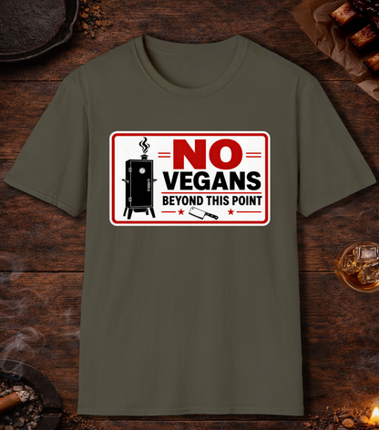 No Vegans T-Shirt - Military Green