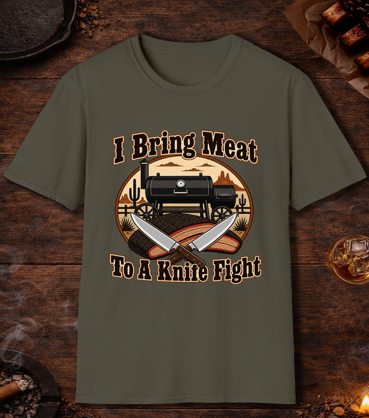 I Bring Meat To A Knife Fight - Military Green