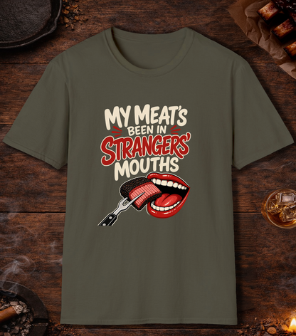 Meat in Strangers Mouths T-Shirt - Military Green