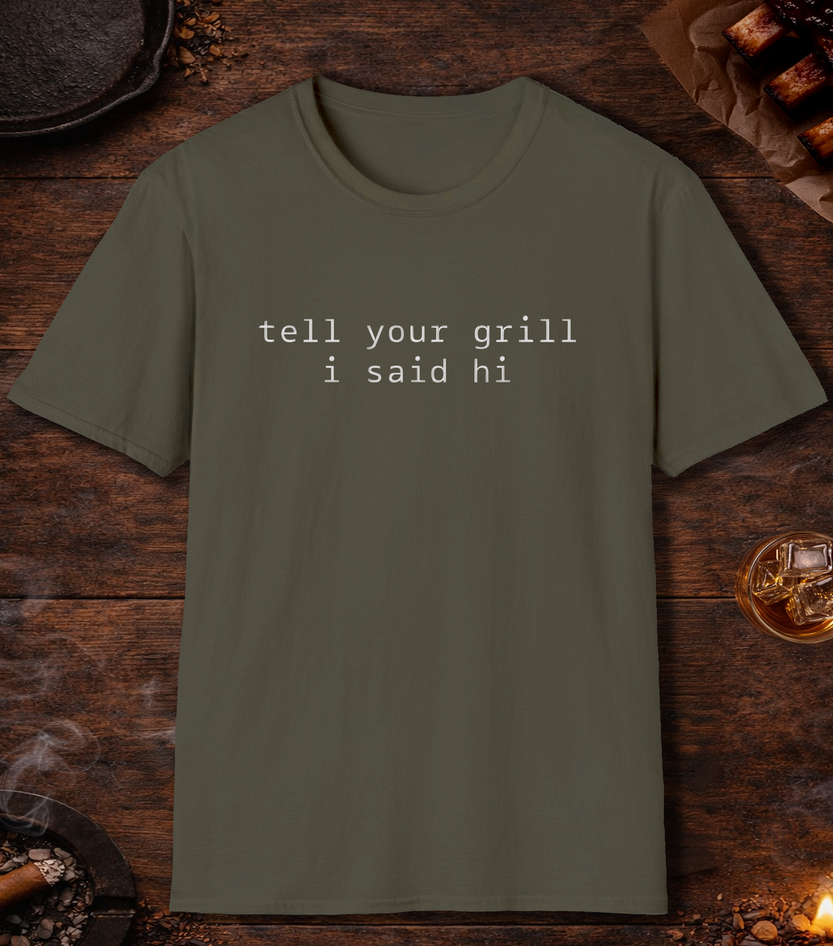 Grill Hi T-Shirt - Military Green