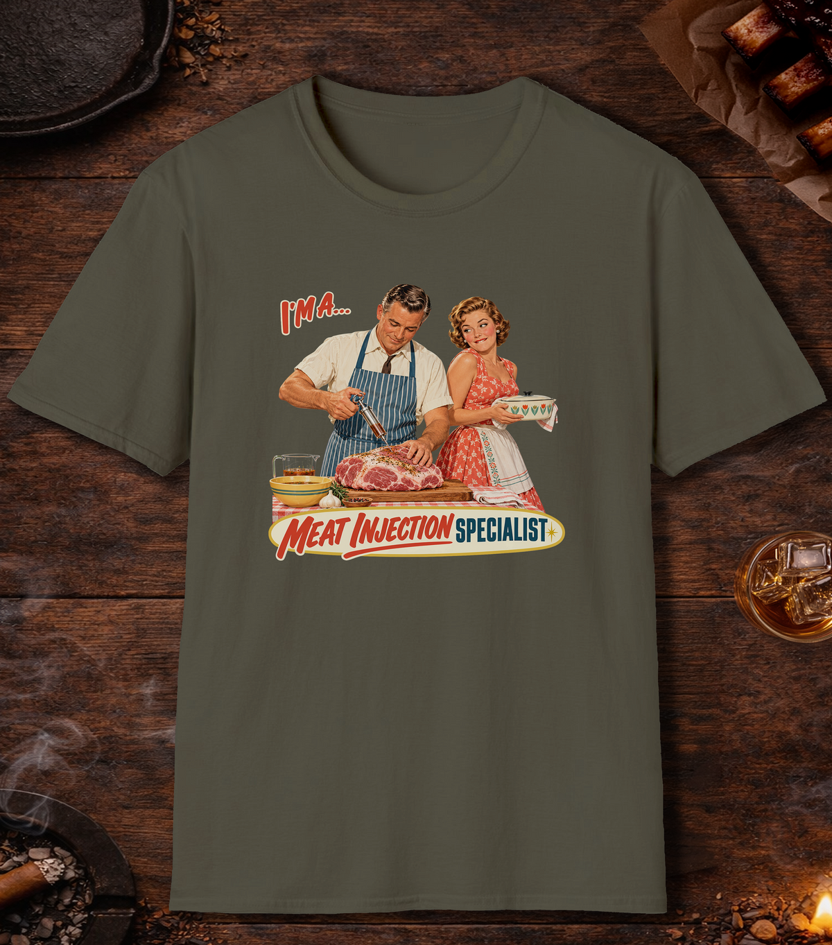 Meat Injection T-Shirt - Military Green