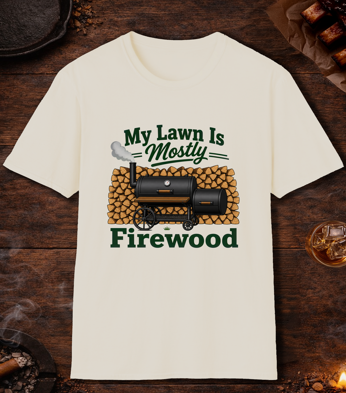 Lawn Mostly Firewood - Natural