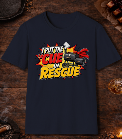 Cue in Rescue T-Shirt - Navy
