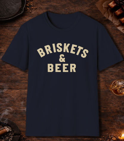 Briskets And Beer T-Shirt - Navy