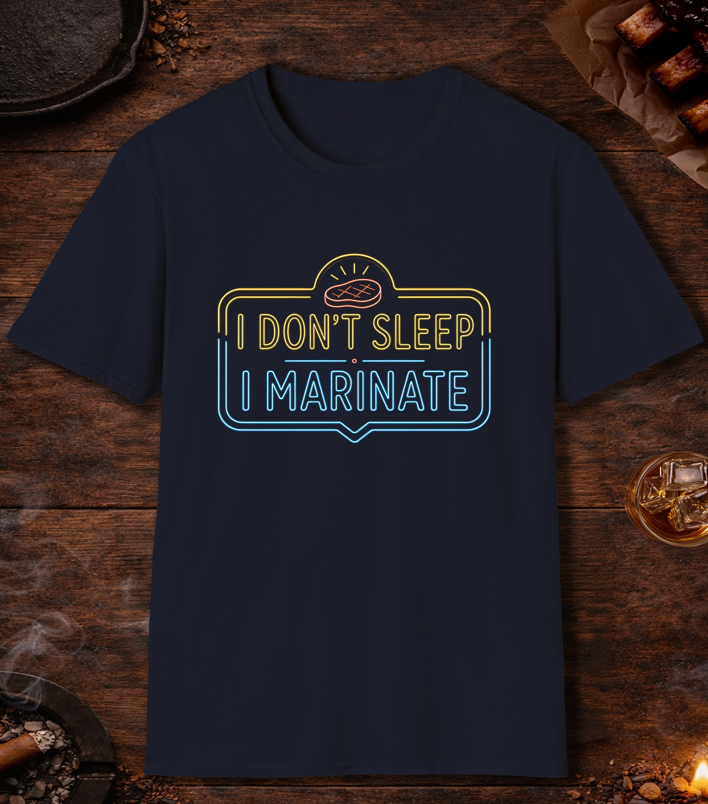 I Don't Sleep I Marinate T-Shirt - Navy