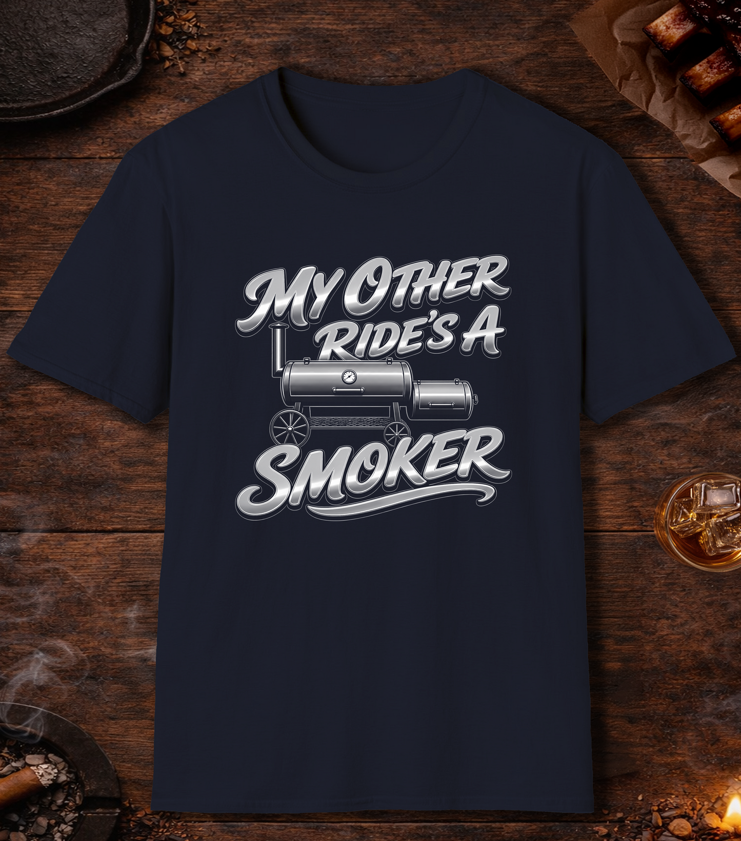 My Other Rides a Smoker T-Shirt - Navy