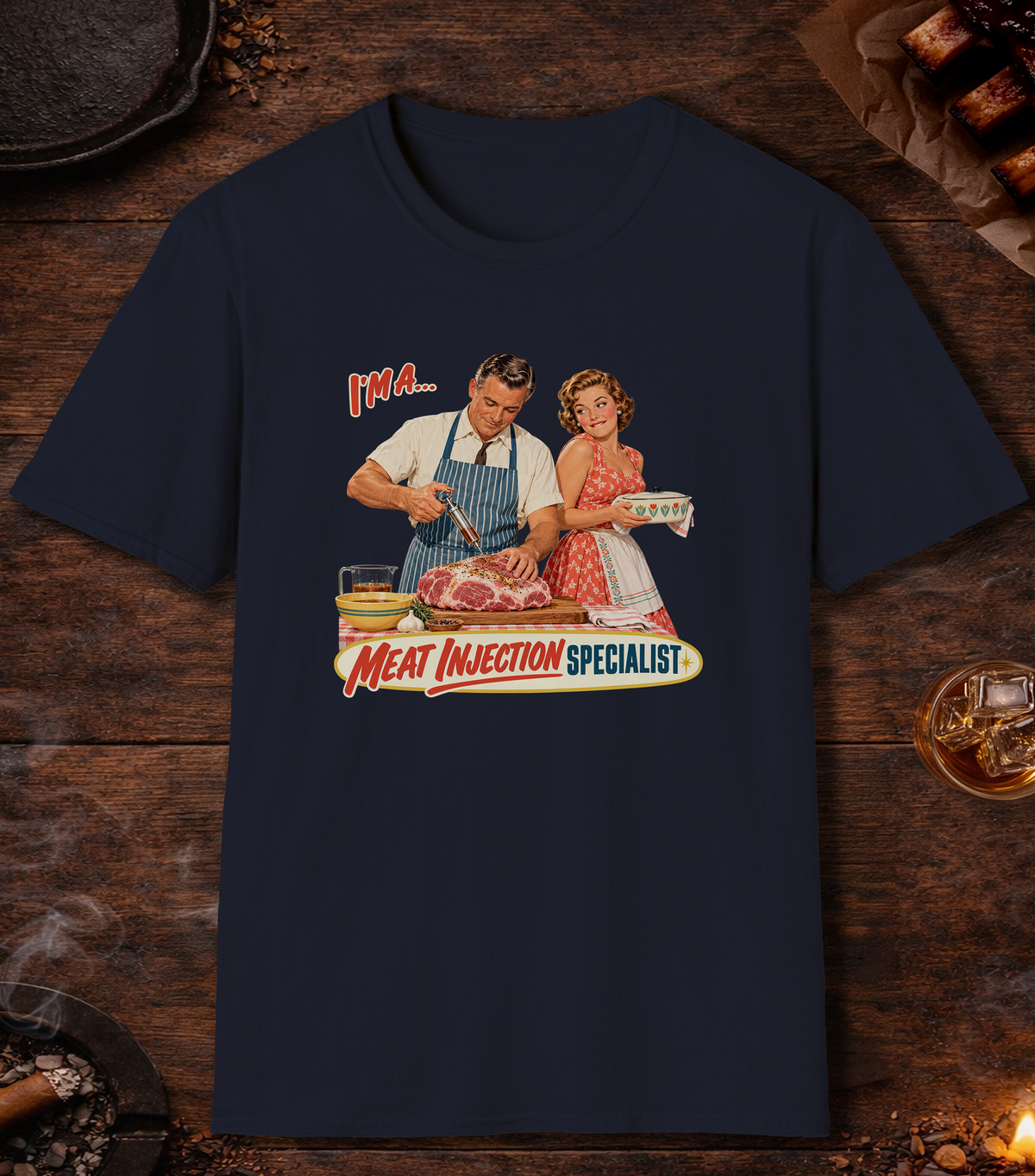 Meat Injection T-Shirt - Navy