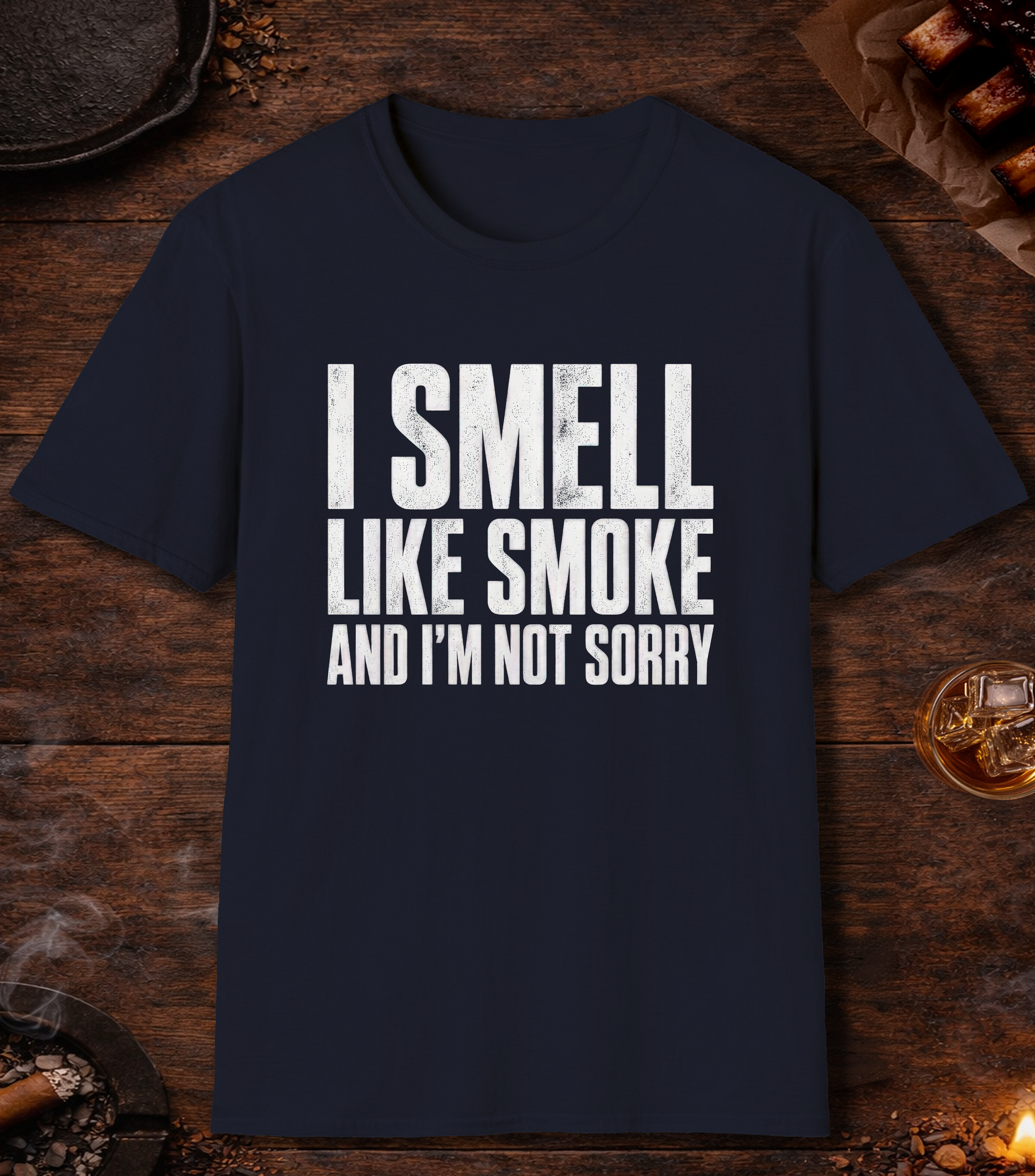 I Smell Like Smoke T-Shirt - Navy