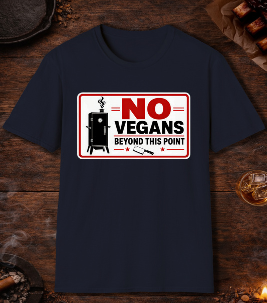 No Vegans T-Shirt - Navy