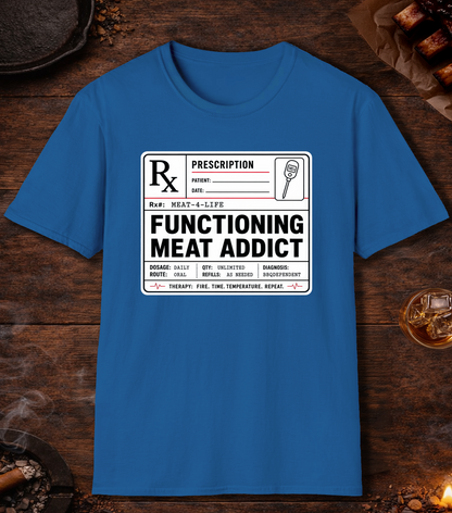 Functioning Meat Addict T-Shirt - Royal